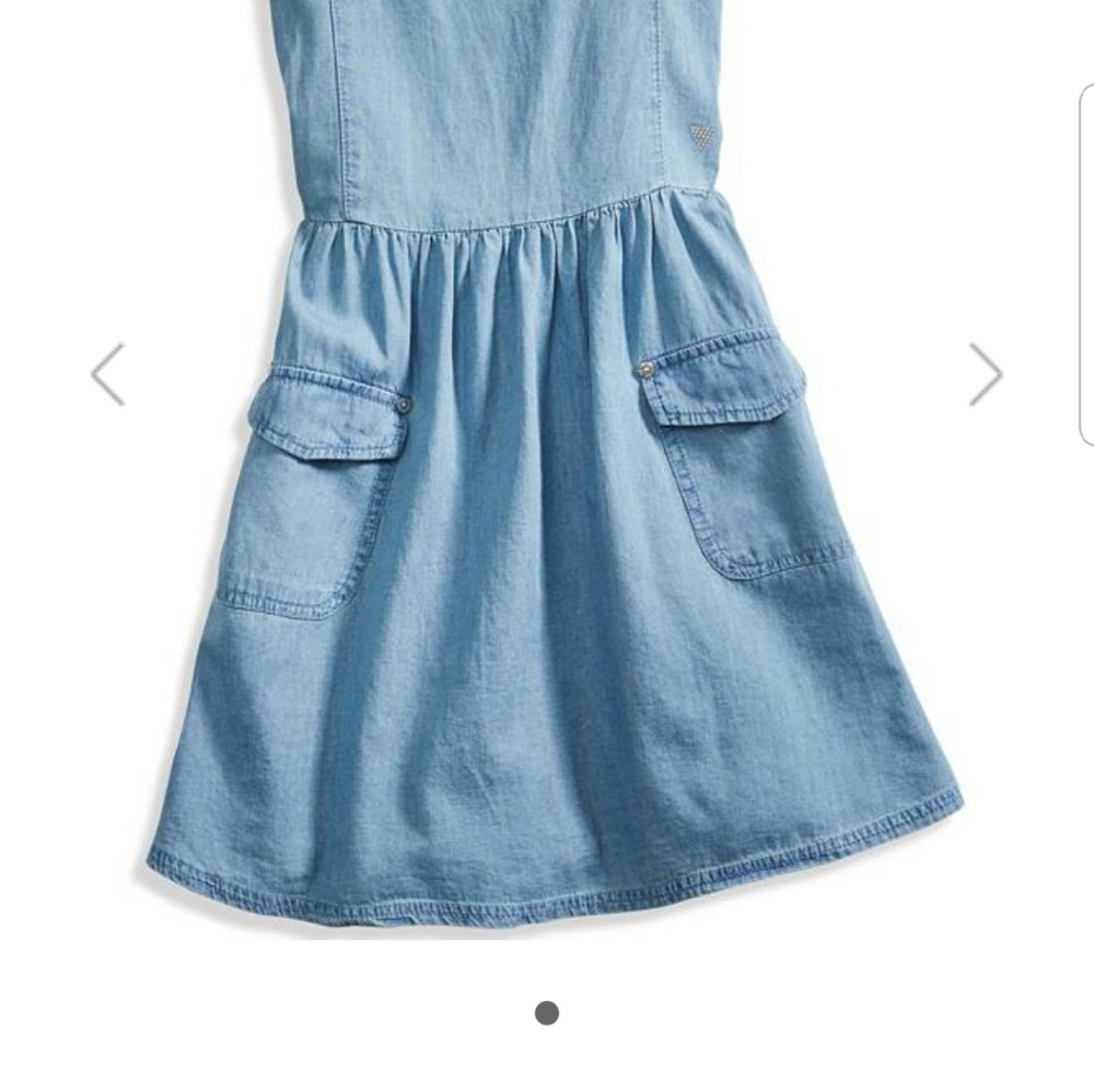 💘HOST PICK 💘Girls Denim Guess Pocket Dress - Picture 5 of 8